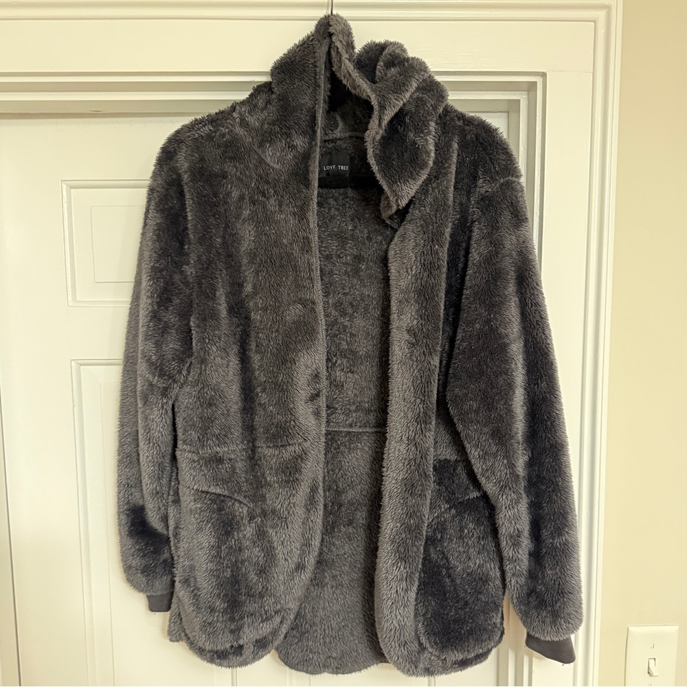 Cozy Gray Fleece like Jacket